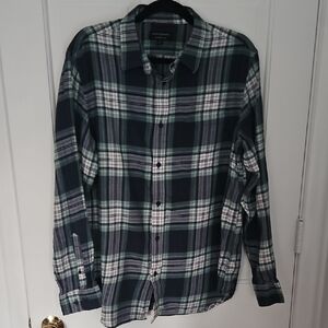 Weatherproof Men's Plaid Shirt - Black and Green